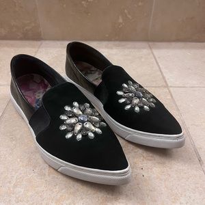 Ted Baker slip on black sneakers